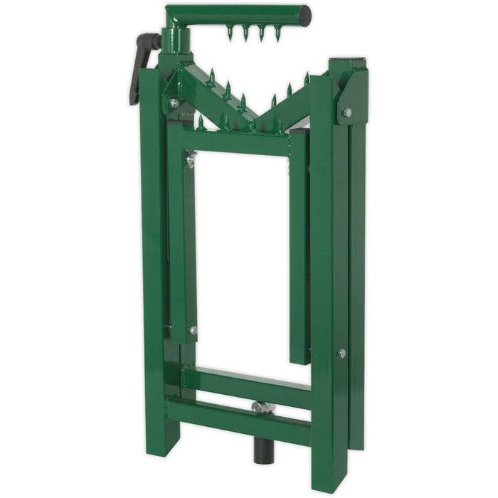 Heavy Duty Log Stand - Holds Logs Up To 230mm Diameter - Folds Down Flat Loops