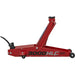 Long Reach High Lift Trolley Jack - 3 Tonne Capacity - 670mm Max Height - Red Loops