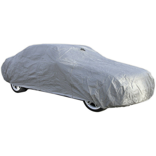 Double Layer Vehicle Cover - 4830 x 1780 x 1220mm - Side Opening Zips - XL Loops