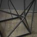 Geometric Cage Floor Lamp Aged Copper & Grey Fabric Shade 1750mm Tall Standing Loops