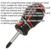 PREMIUM Pozi 2 x 38mm Stubby Screwdriver - Ergonomic Soft Grip - Magnetic Tip Loops