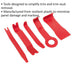 5 PIECE Trim & Upholstery Tool Set - Plastic Vehicle Trim & Stud Removal Tools Loops