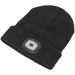 Beanie Hat with Integrated Spotlight - 4 SMD LED - USB Rechargeable Head Light Loops