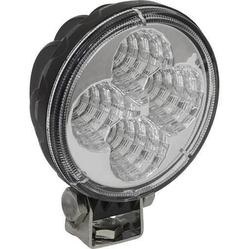 Waterproof Work Light & Mounting Bracket -12W SMD LED  - 80mm Round Flash Torch Loops