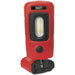 Lightweight Swivel Inspection Light - 3W COB & 1W SMD LED - Rechargeable - Red Loops