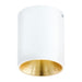 Wall / Ceiling Light White & Gold Round Downlight 3.3W Built in LED Loops