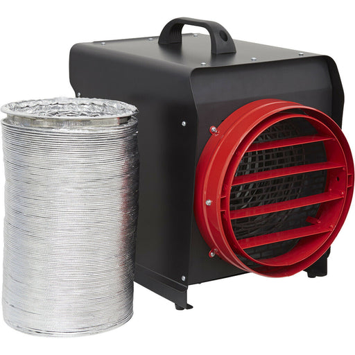 Industrial Fan Heater with 6m Ducting - 10 Kilowatt - Thermostat Control Loops