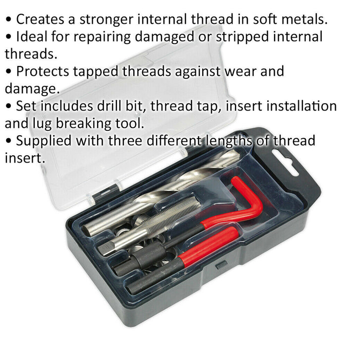 M14 x 1.25mm Thread Repair Kit - Drill Bit - Thread Tap - Lug Breaking Tool Loops