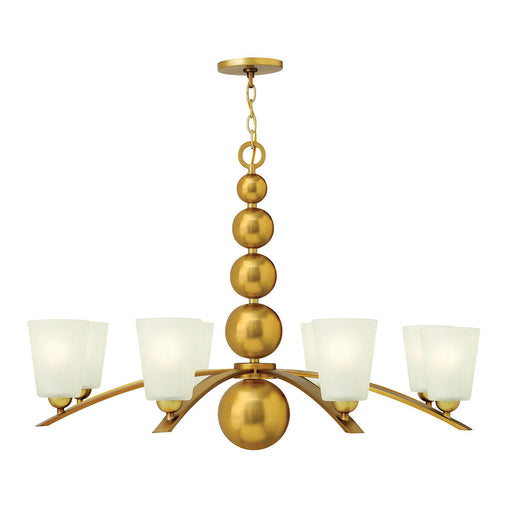 8 Bulb Chandelier Hanging Pendant LIght Vintage Brass LED E27 60W Bulb Loops