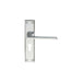 Flat Straight Lever on Euro Lock Backplate Handle 180 x 40mm Polished Chrome Loops