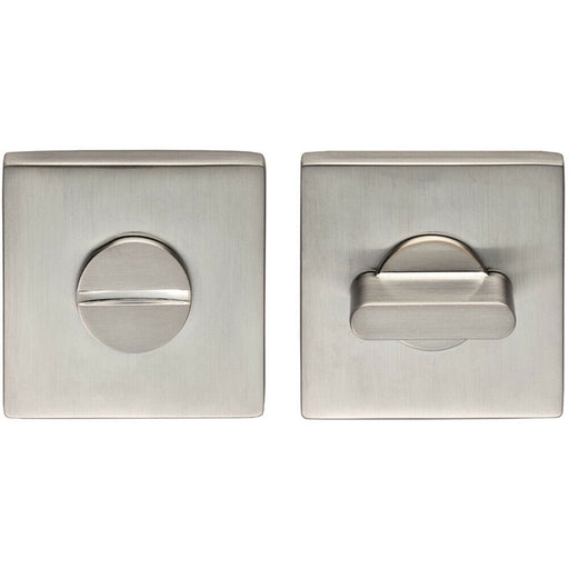 Thumbturn Lock And Release Handle Concealed Fix Square Rose Satin Chrome Loops