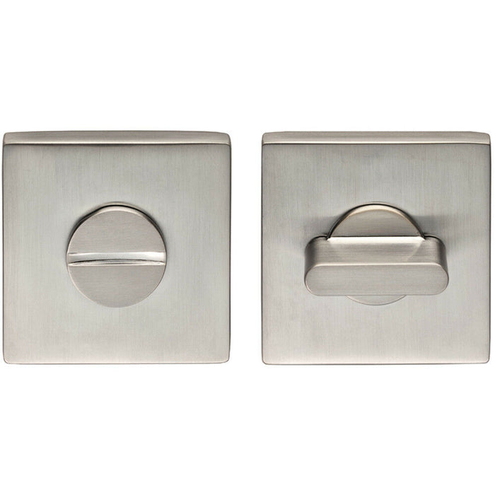 Thumbturn Lock And Release Handle Concealed Fix Square Rose Satin Chrome Loops