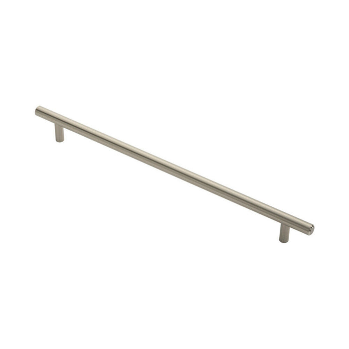 2x Round T Bar Cabinet Pull Handle 348 x 12mm 288mm Fixing Centres Satin Nickel Loops