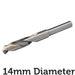 PRO 14mm Blacksmiths Drill Bit 12.5mm Shank Metal Milling Sheet Steel Aluminium Loops