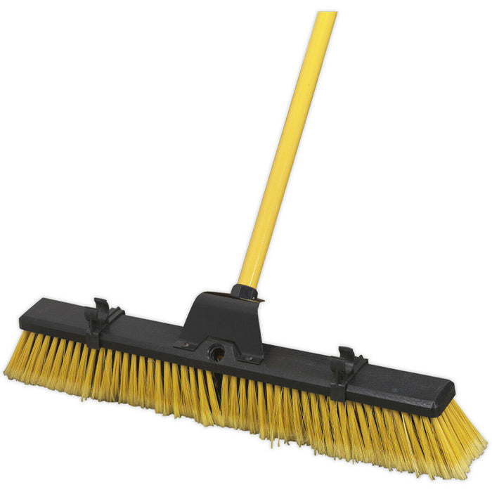 600mm Bulldozer Yard Sweeping Broom - Dual Purpose - Steel Handle with Grip Loops