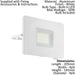 2 PACK IP65 Outdoor Wall Flood Light White Adjustable 50W LED Porch Lamp Loops