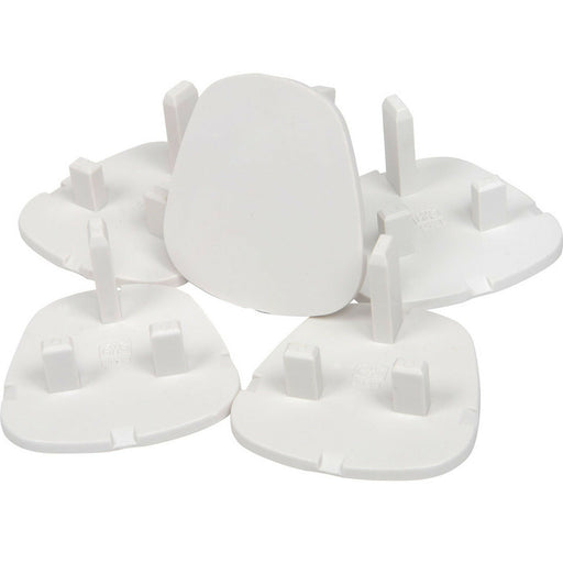QTY 5x UK Plug Plastic Safety Covers For Electrical Sockets Pets Baby Child Loops