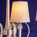 Luxury Hanging Ceiling Pendant Light Bright Nickel Marble Silk 5 Lamp Chandelier Loops
