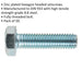 50 PACK HT Setscrew - M8 x 30mm - Grade 8.8 Zinc - Fully Threaded - DIN 933 Loops