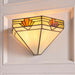 Tiffany Glass Wall Light Rich Cream & Gold Pendant Shade Interior Sconce i00256 Loops