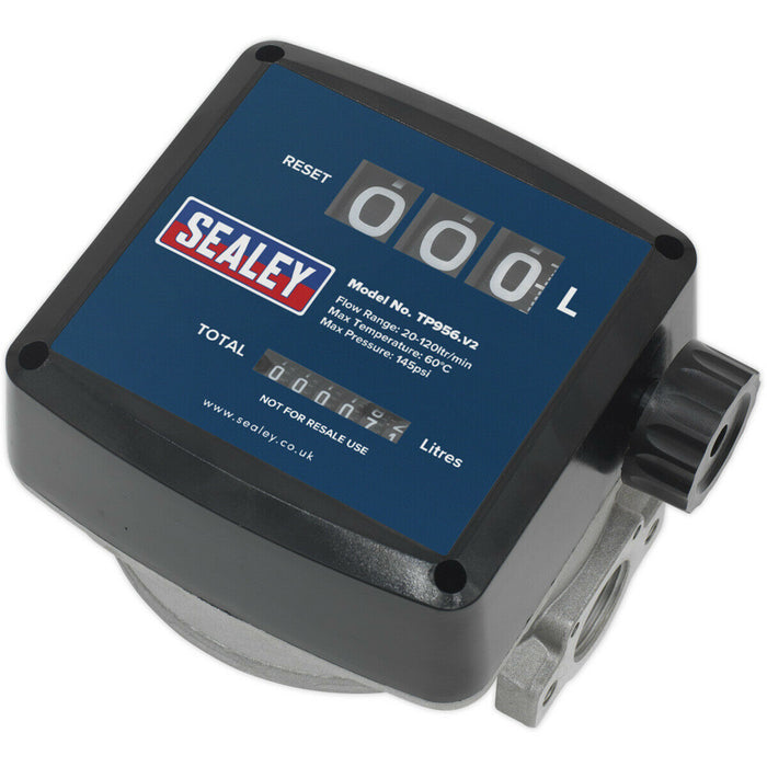 3 Digit Diesel & Fluid Flow Meter - 20L to 120L Per Minute - Nutating Disc Meter Loops