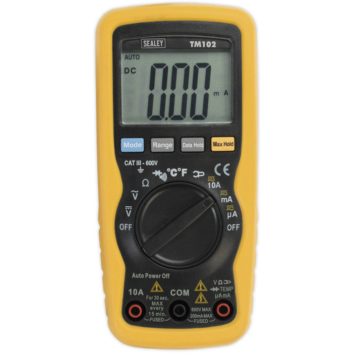 8 Function Auto-Ranging Digital Multimeter - LCD Display - Battery Powered Loops