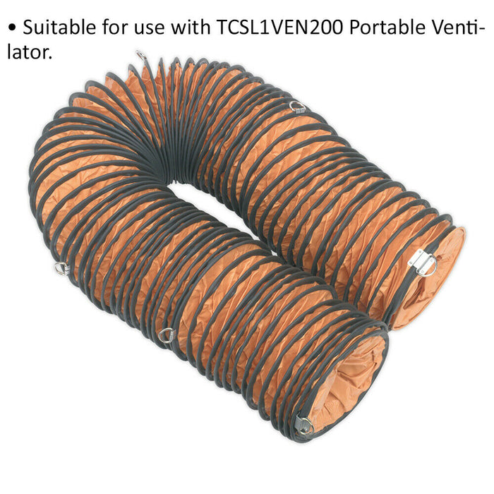 200mm Flexible Ducting for ys10572 Portable Ventilator - 10 Metre Length Loops