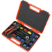 Ratchet Crimping Tool Kit - Steel Jaws - Insulated Grip - 500 Assorted Terminals Loops