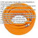 High-Visibility Hybrid Air Hose with 1/4 Inch BSP Unions - 15 Metres - 8mm Bore Loops