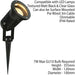 IP44 Outdoor Ground Spike Lamp Wall & Sign Garden Light GU10 Matt Black & Glass Loops