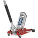 Aluminium Low Entry Trolley Jack - 1500kg Limit - Twin Piston - 355mm Max Height Loops