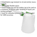 5 Litre Oil Container with Green Lid & Flexible Spout - Screw Cap - Polyethylene Loops