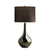 Table Lamp Brown Faux Silk Shade Gold Card Lining Bronze Metallic LED E27 60W Loops