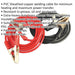 900A Heavy Duty Copper Booster Cables - 50mm² x 6.5m - Brass Clamps - Insulated Loops