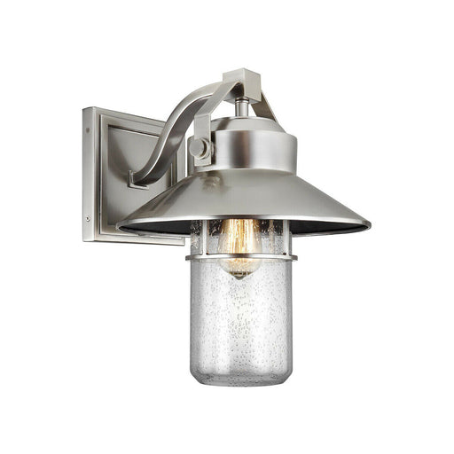 Outdoor IP44 1 Bulb Wall Light Lantern Painted Brushed Steel LED E27 60W d00634 Loops