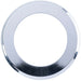 PAIR Screw On Round Rose Cover Plates 50mm Diameter 10mm Depth Chrome Loops
