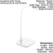2 PACK Table Desk Lamp Colour White Touch On/Off Dimming Bulb LED 3.4W Included Loops