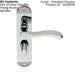 PAIR Scroll Lever Door Handle on Bathroom Backplate 180 x 40mm Polished Chrome Loops