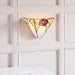 Art Deco Rose Wall Light - Tiffany Glass & Matt Black Steel - Dimmable LED Lamp Loops
