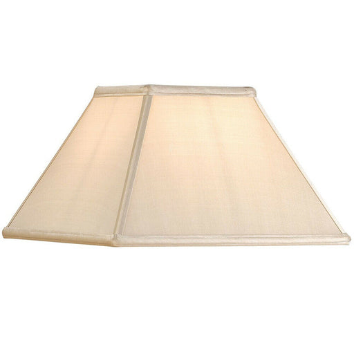 12" Inch Square Tapered Lamp Shade Oyster Faux Silk Fabric Cover Modern Elegant Loops