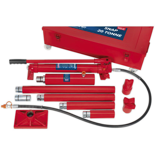 20 Tonne Snap Hydraulic Body Repair Kit - Hand Operated Pump - Heavy Duty Loops