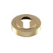 50mm Euro Profile Round Escutcheon Concealed Fix Satin Brass Keyhole Cover Loops