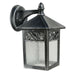 Outdoor IP44 Wall Light Sconce Black Silver LED E27 60W Bulb Outside External Loops