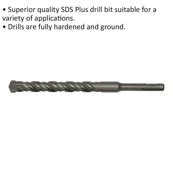 16 x 160mm SDS Plus Drill Bit - Fully Hardened & Ground - Smooth Drilling Loops