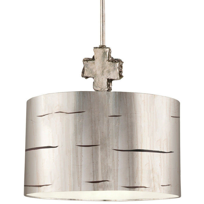 1 Bulb Ceiling Pendant Light Fitting Aged Silver LED E27 100W Bulb Loops