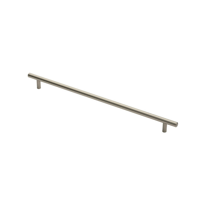 Round T Bar Cabinet Pull Handle 412 x 12mm 352mm Fixing Centres Satin Nickel Loops