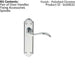PAIR Curved Door Handle Lever on Latch Backplate 180 x 45mm Polished Chrome Loops