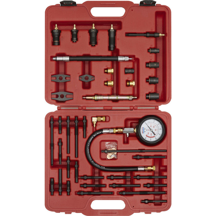 Master Compression Test Kit - Diesel & Petrol Vehicles - 600 psi Gauge - Case Loops