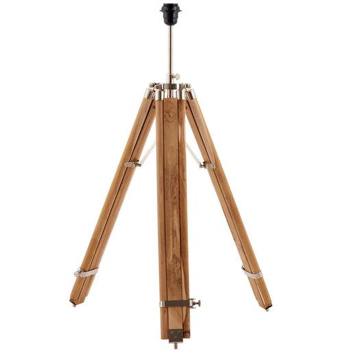 Wood Tripod Floor Lamp Height Adjustable Standing Living Room Light Base Legs Loops