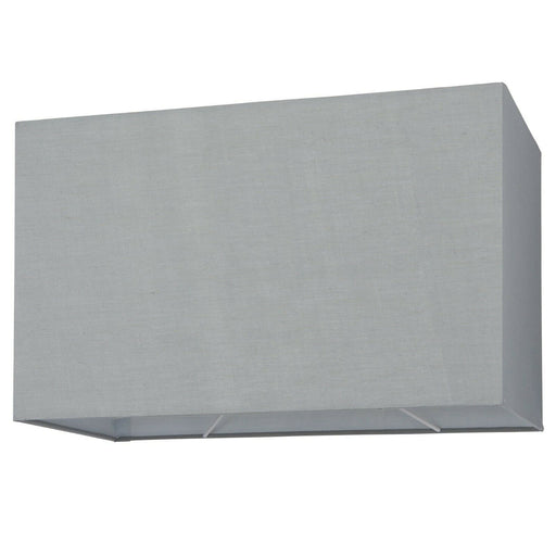 Straight Sided Rectangle Lamp Shade Grey Cotton Fabric 60W E27 or B22 GLS Loops